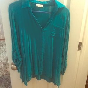 Teal blouse